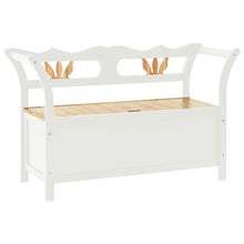 Bankje 107X45X75,5 Cm Massief Vurenhout Wit