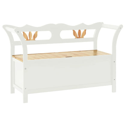 Bankje 107X45X75,5 Cm Massief Vurenhout Wit