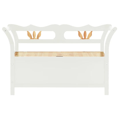 Bankje 107X45X75,5 Cm Massief Vurenhout Wit