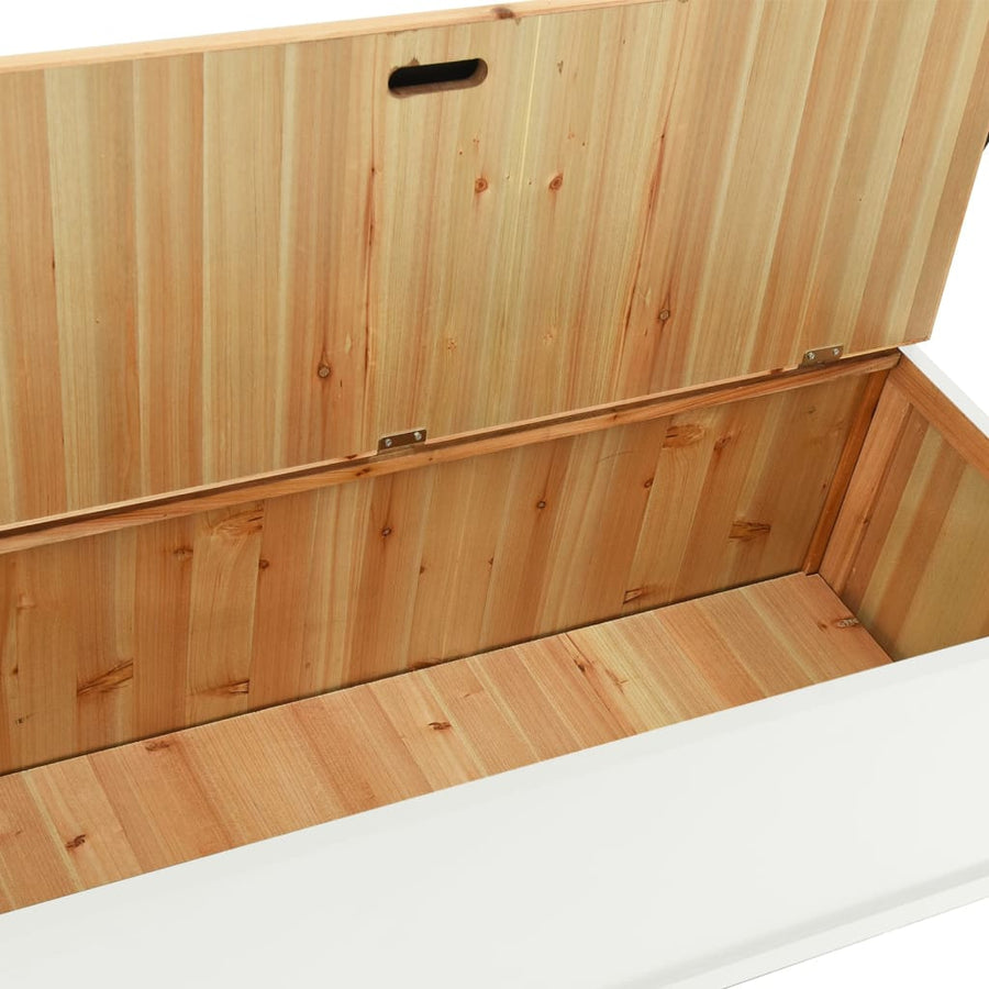 Bankje 107X45X75,5 Cm Massief Vurenhout Wit