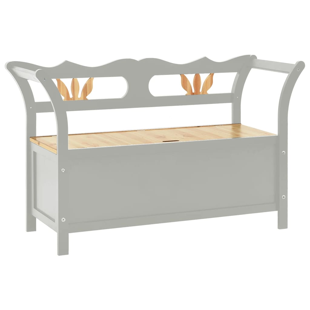 Bankje 107X45X75,5 Cm Massief Vurenhout Grijs