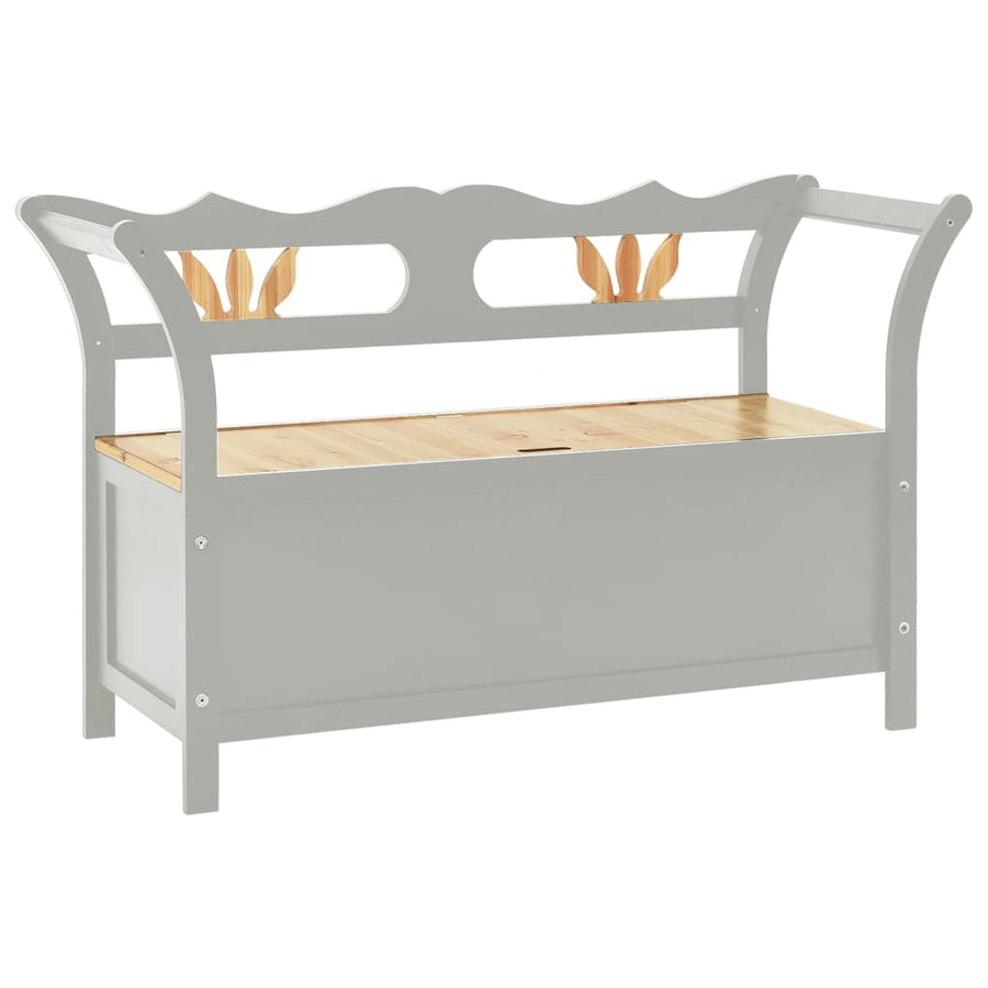 Bankje 107X45X75,5 Cm Massief Vurenhout Grijs