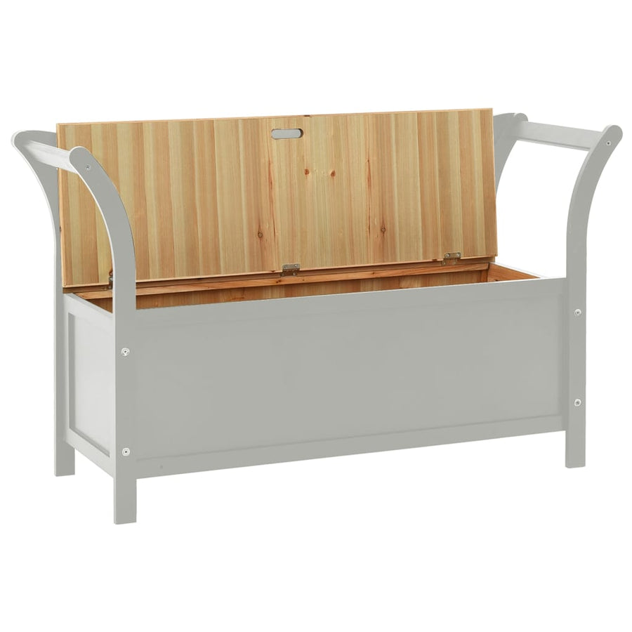 Bankje 107X45X75,5 Cm Massief Vurenhout Grijs