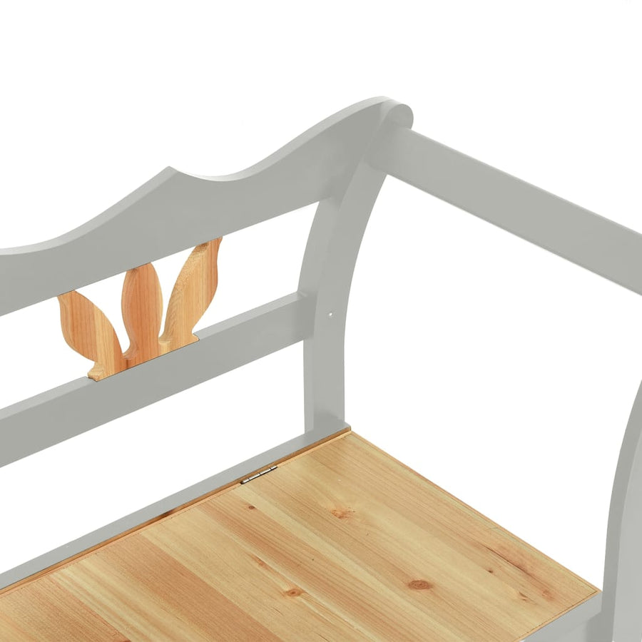 Bankje 107X45X75,5 Cm Massief Vurenhout Grijs