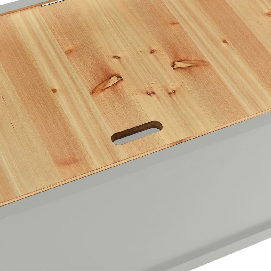 Bankje 107X45X75,5 Cm Massief Vurenhout Grijs