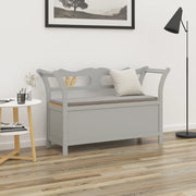 Bankje 107x45x75,5 cm massief vurenhout grijs