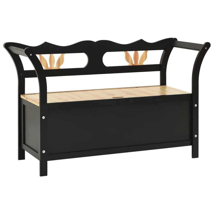 Bankje 107X45X75,5 Cm Massief Vurenhout Zwart