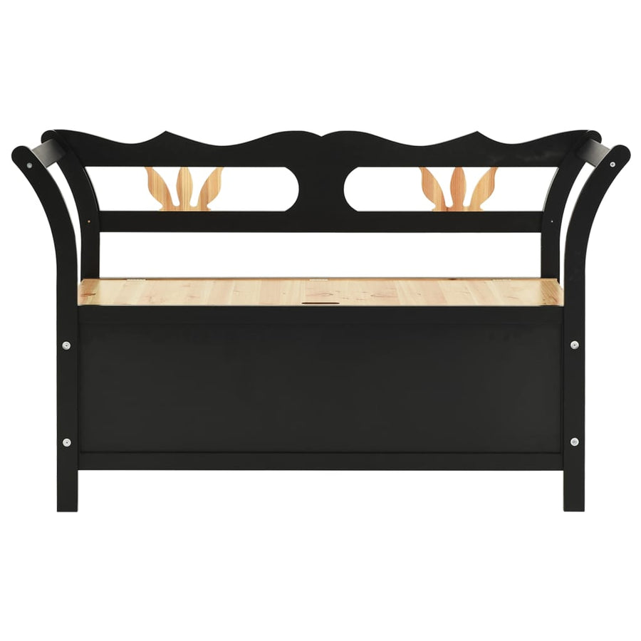 Bankje 107X45X75,5 Cm Massief Vurenhout Zwart