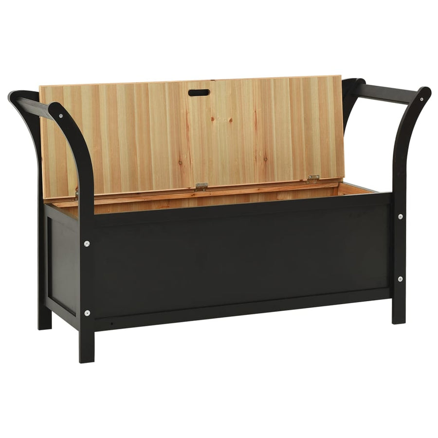 Bankje 107X45X75,5 Cm Massief Vurenhout Zwart