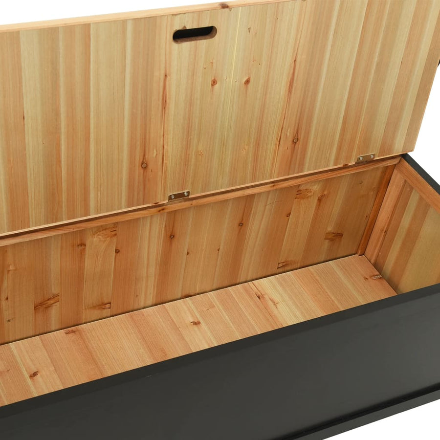Bankje 107X45X75,5 Cm Massief Vurenhout Zwart
