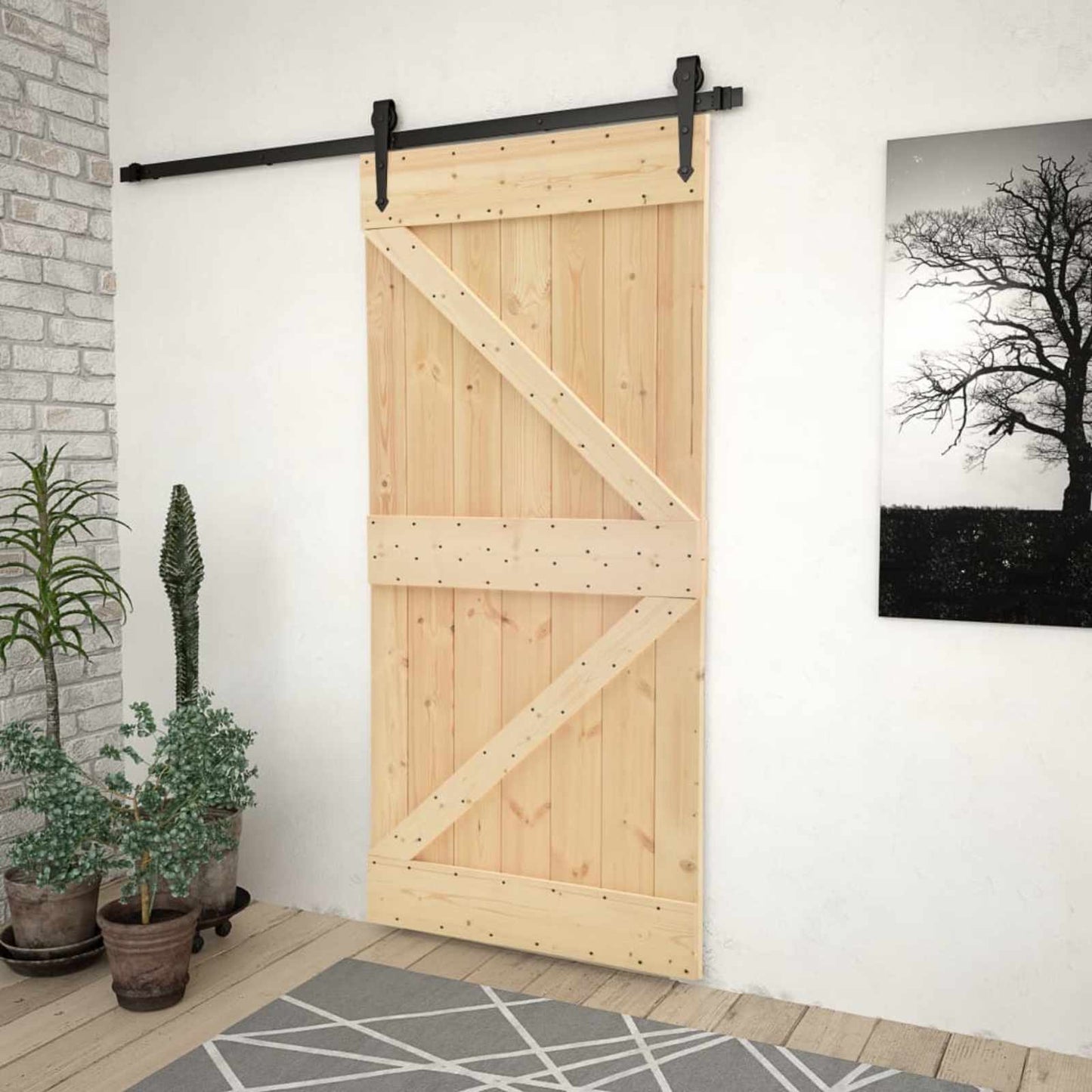 Deur NARVIK Naturel 80 x 210 cm Massief Grenenhout