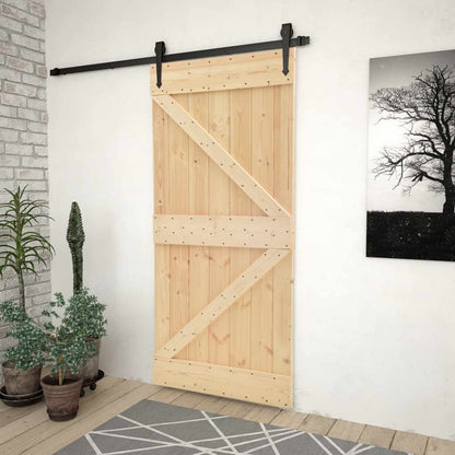 Deur NARVIK Naturel 80 x 210 cm Massief Grenenhout