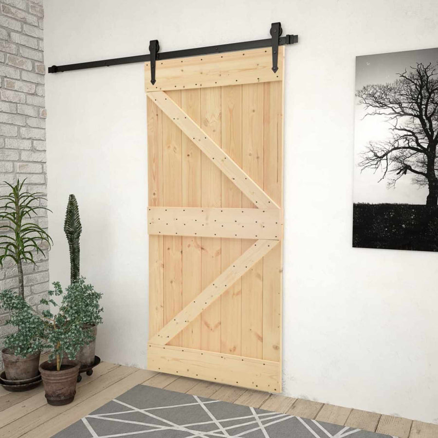 Deur NARVIK Naturel 80 x 210 cm Massief Grenenhout