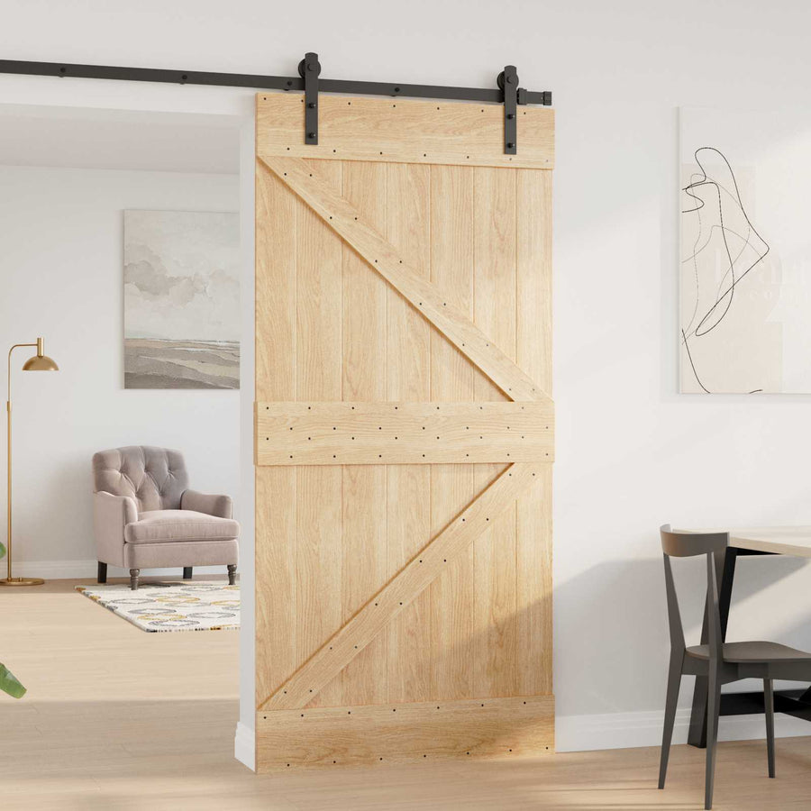 Deur NARVIK Naturel 100 x 210 cm Massief Grenenhout