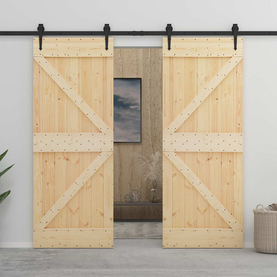 Deur NARVIK Naturel 100 x 210 cm Massief Grenenhout
