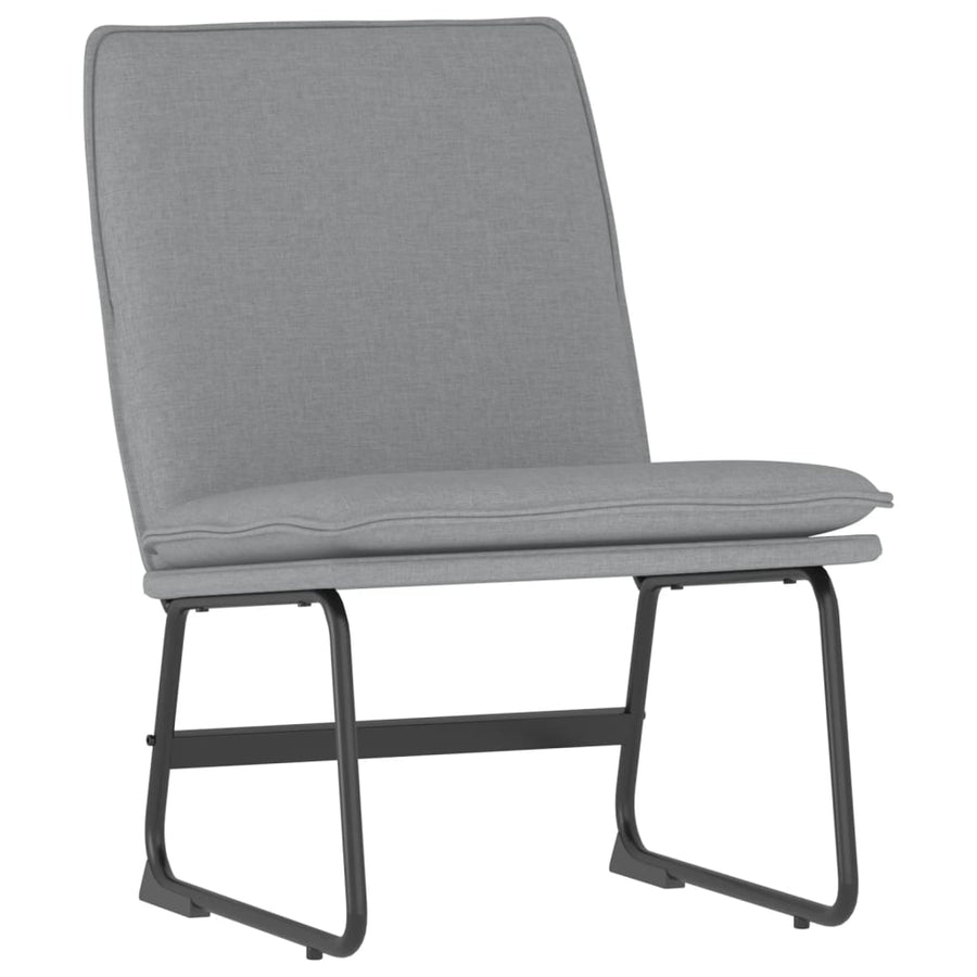 Loungestoel 52x75x76 cm stof lichtgrijs