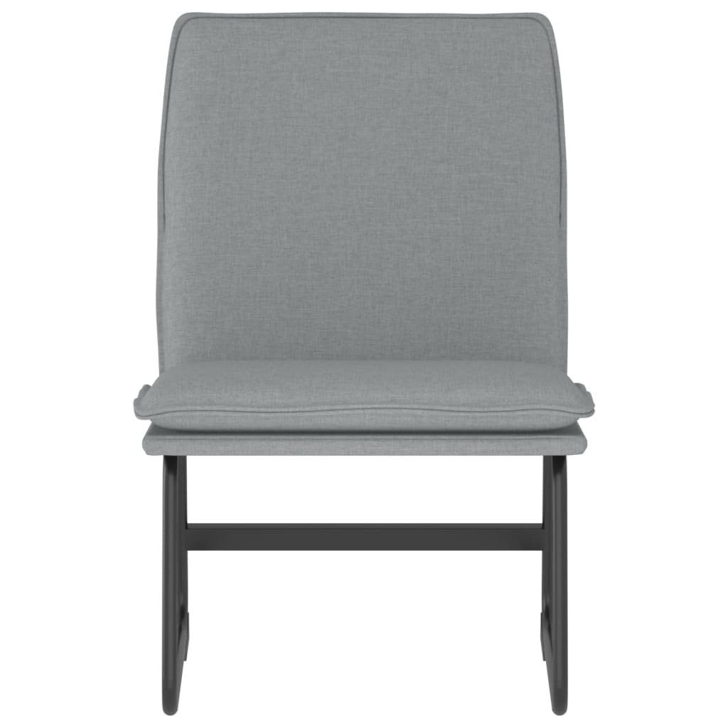 Loungestoel 52x75x76 cm stof lichtgrijs