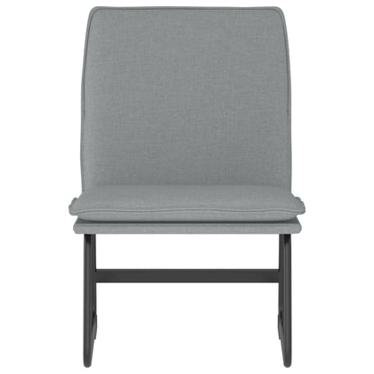 Loungestoel 52x75x76 cm stof lichtgrijs