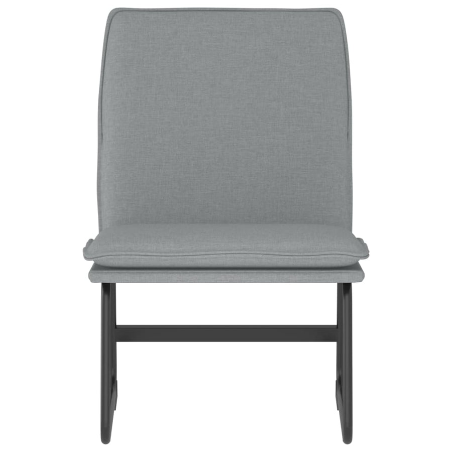 Loungestoel 52x75x76 cm stof lichtgrijs