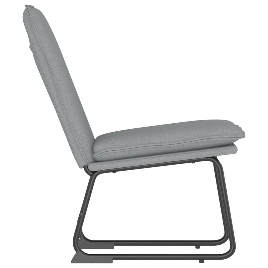 Loungestoel 52x75x76 cm stof lichtgrijs