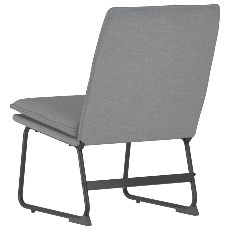 Loungestoel 52x75x76 cm stof lichtgrijs