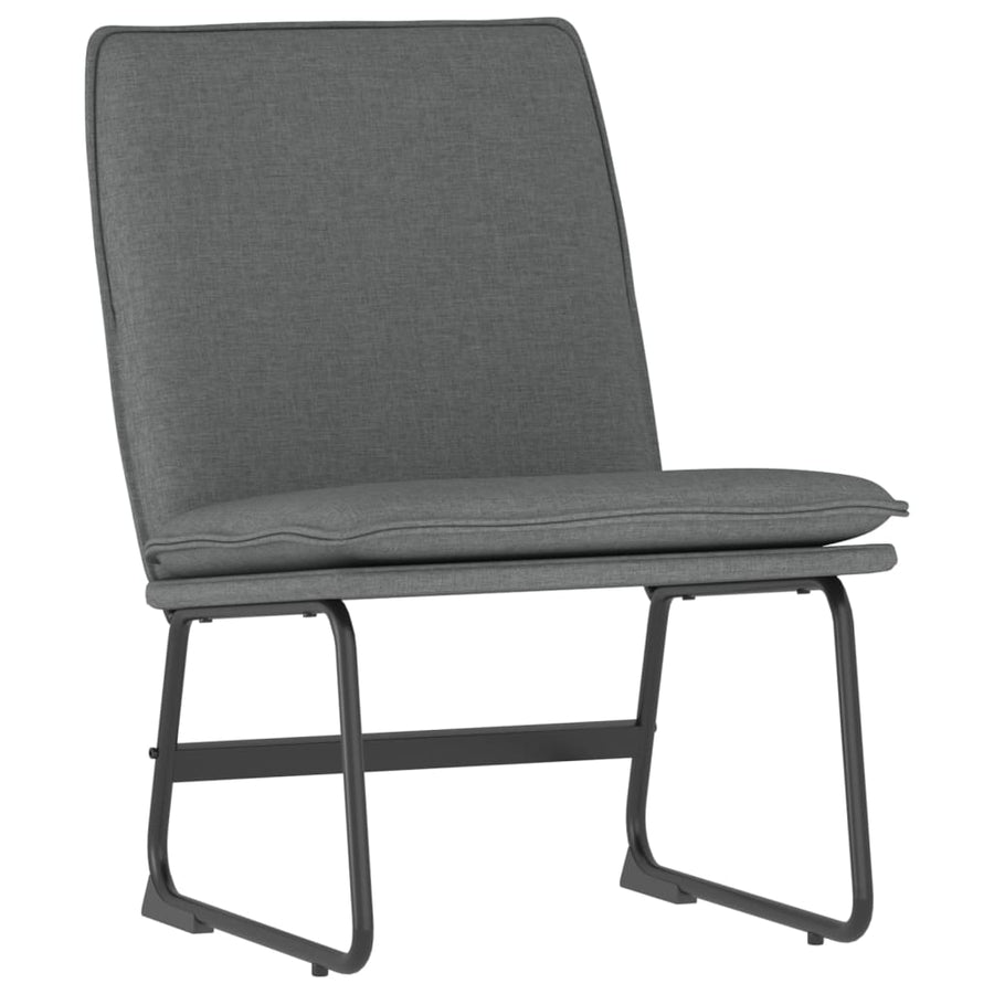 Loungestoel 52x75x76 cm stof donkergrijs