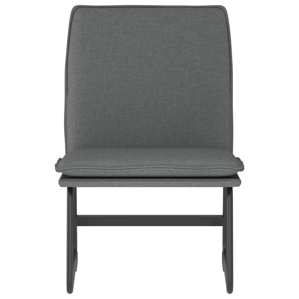 Loungestoel 52x75x76 cm stof donkergrijs