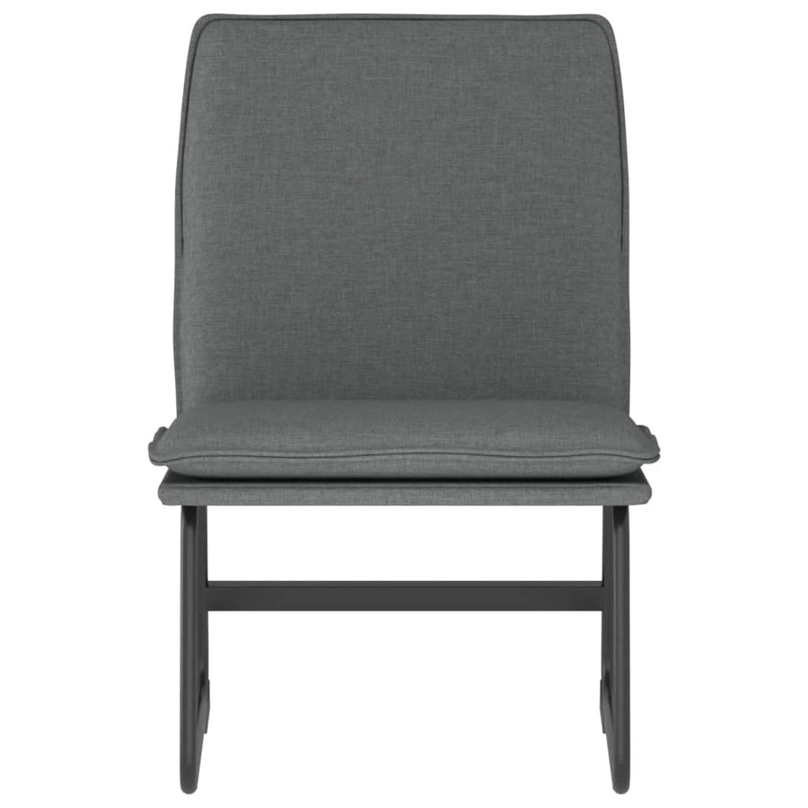 Loungestoel 52x75x76 cm stof donkergrijs