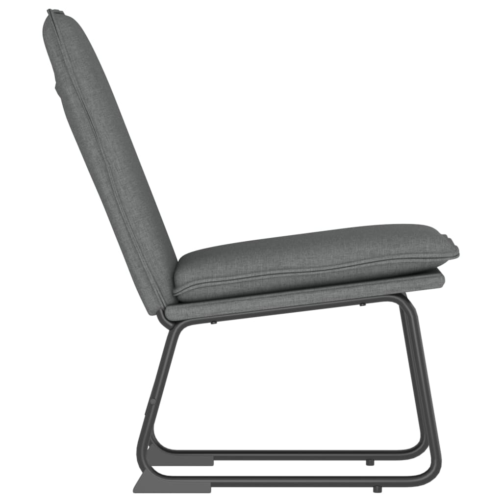 Loungestoel 52x75x76 cm stof donkergrijs