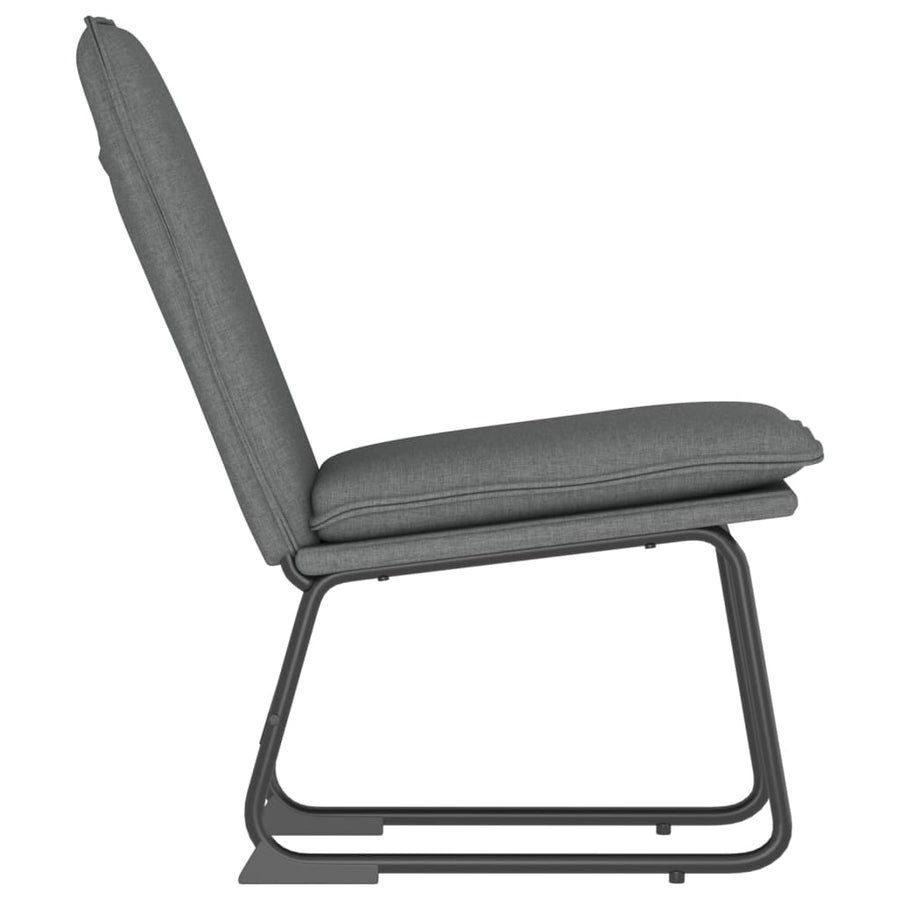 Loungestoel 52x75x76 cm stof donkergrijs