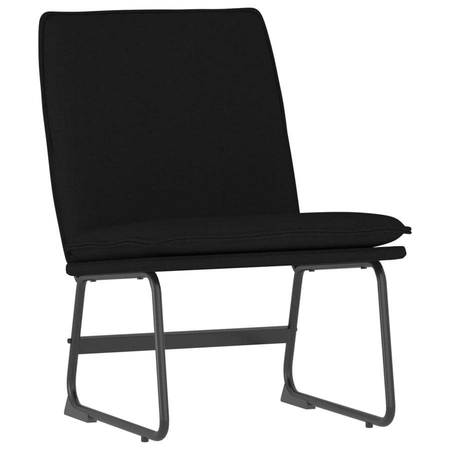 Loungestoel 52x75x76 cm stof zwart