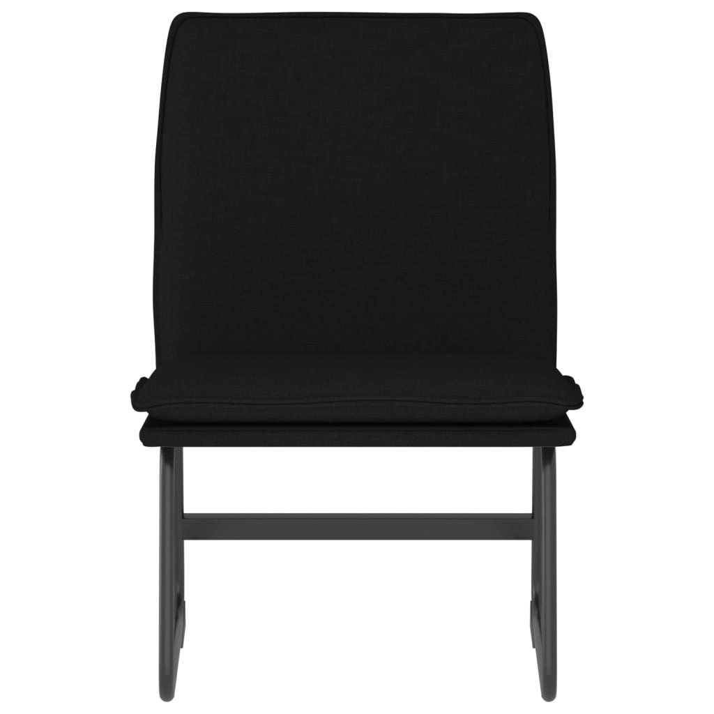 Loungestoel 52x75x76 cm stof zwart