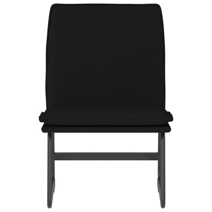 Loungestoel 52x75x76 cm stof zwart