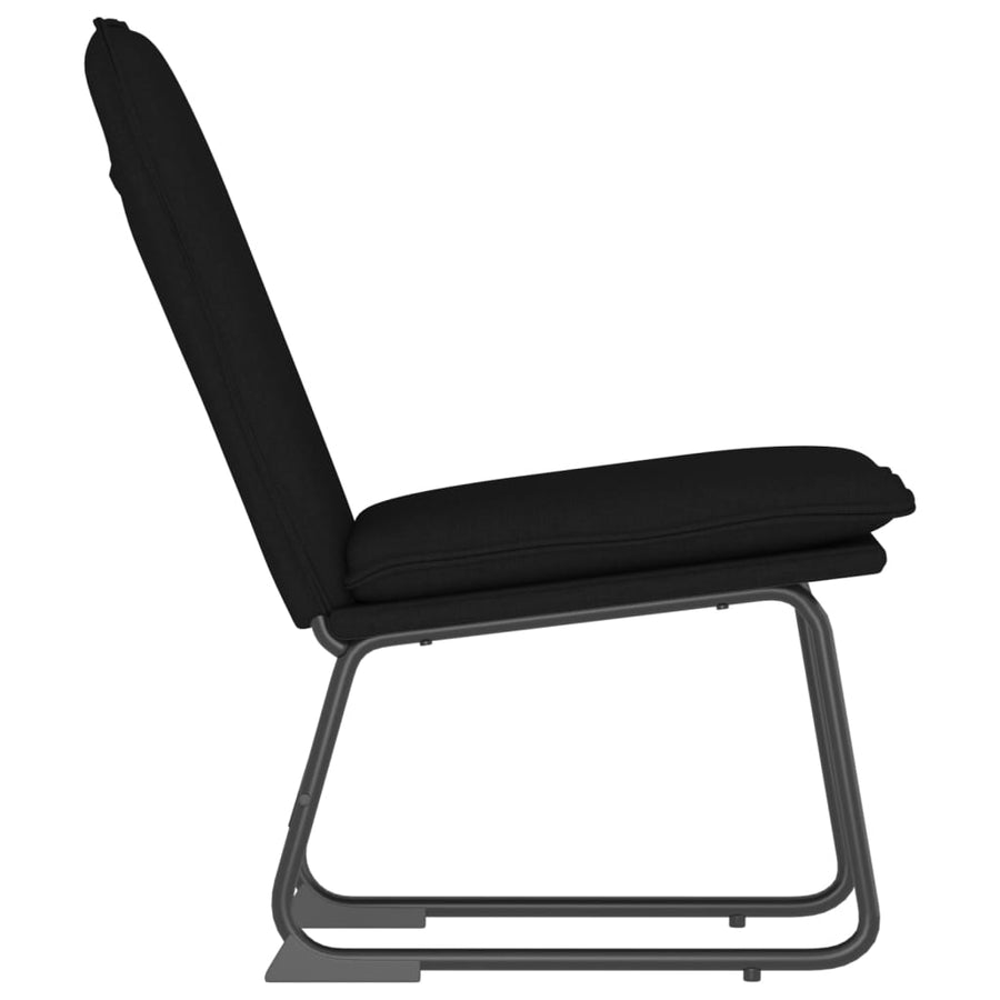 Loungestoel 52x75x76 cm stof zwart