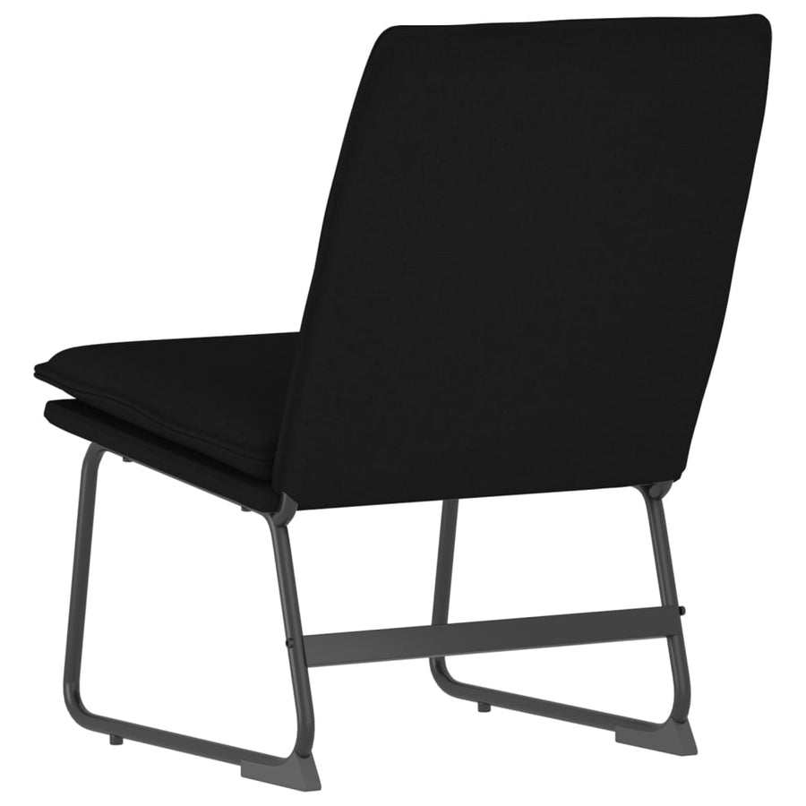 Loungestoel 52x75x76 cm stof zwart