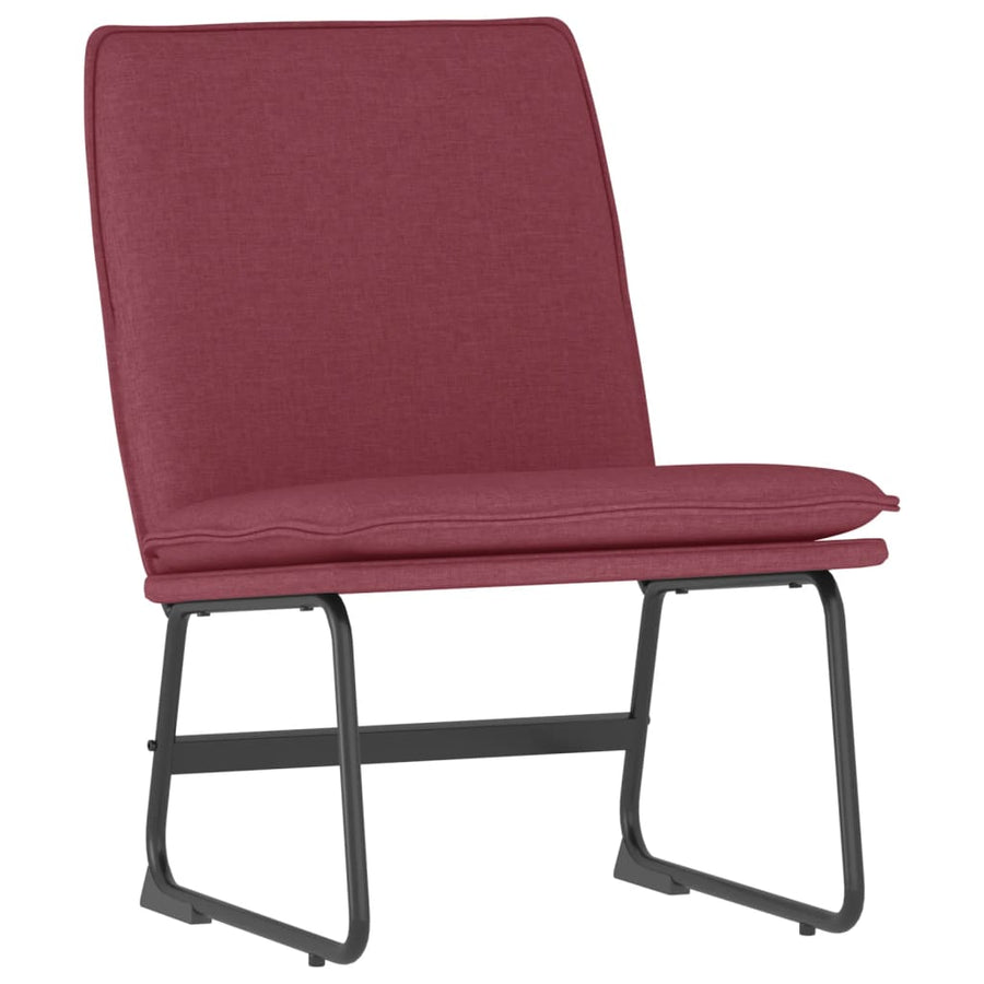 Loungestoel 52x75x76 cm stof wijnrood