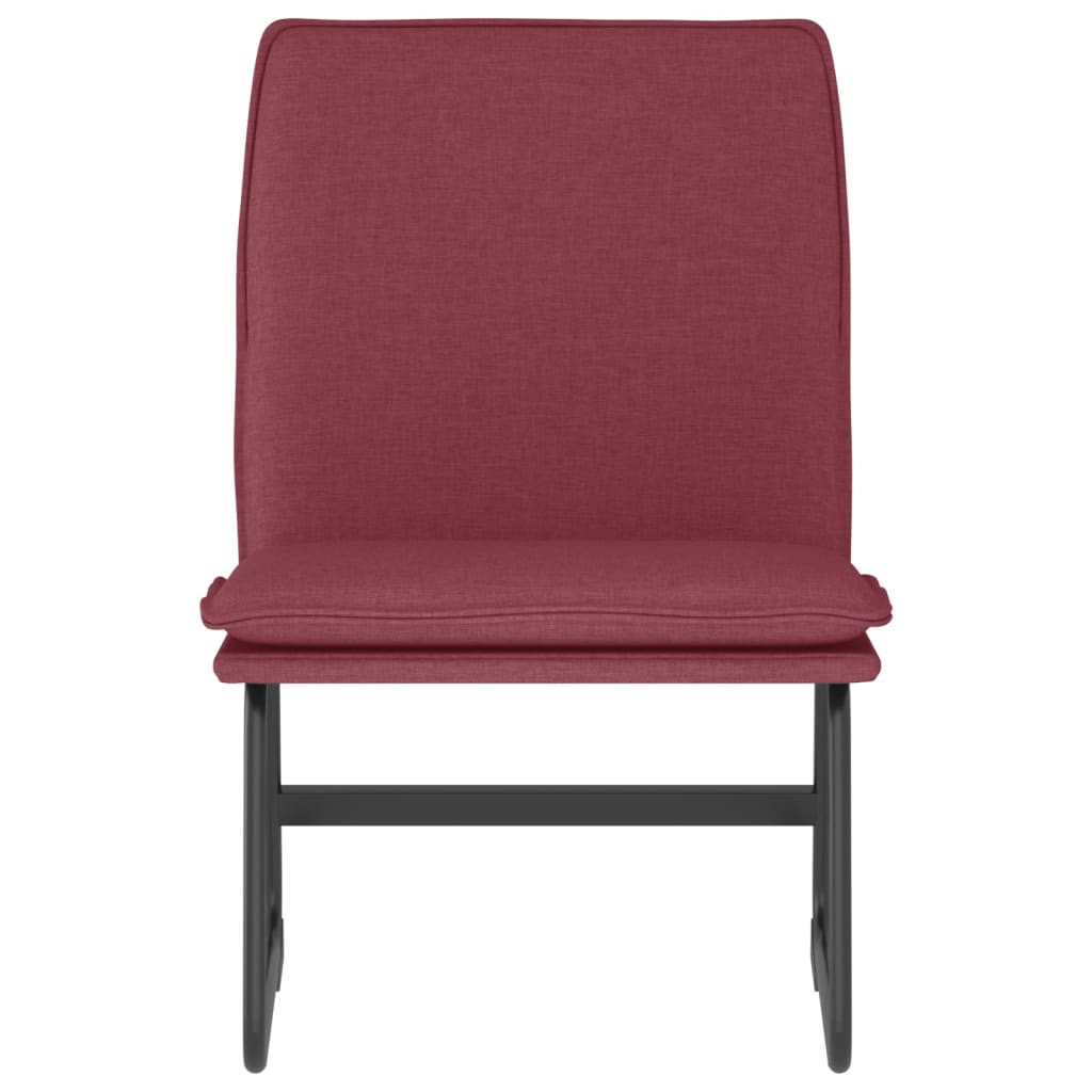 Loungestoel 52x75x76 cm stof wijnrood