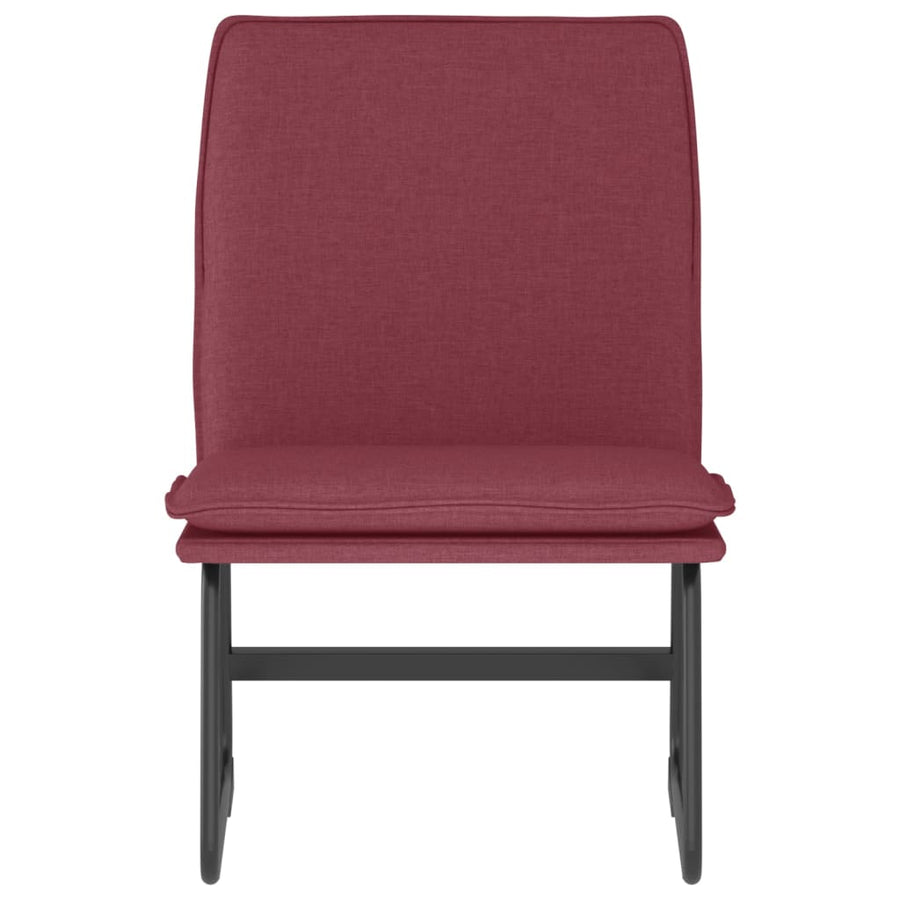 Loungestoel 52x75x76 cm stof wijnrood