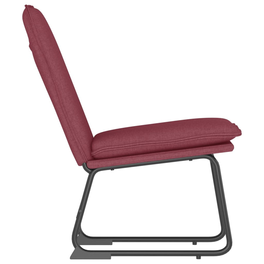 Loungestoel 52x75x76 cm stof wijnrood