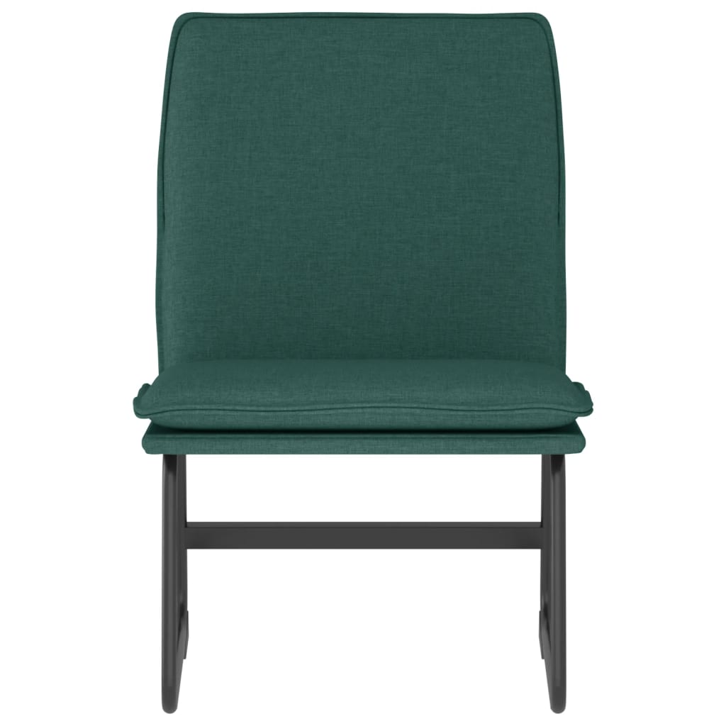 Loungestoel 52x75x76 cm stof donkergroen