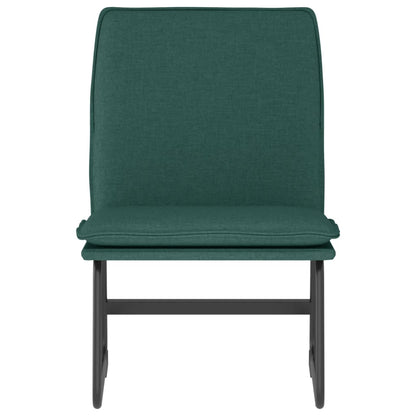 Loungestoel 52x75x76 cm stof donkergroen