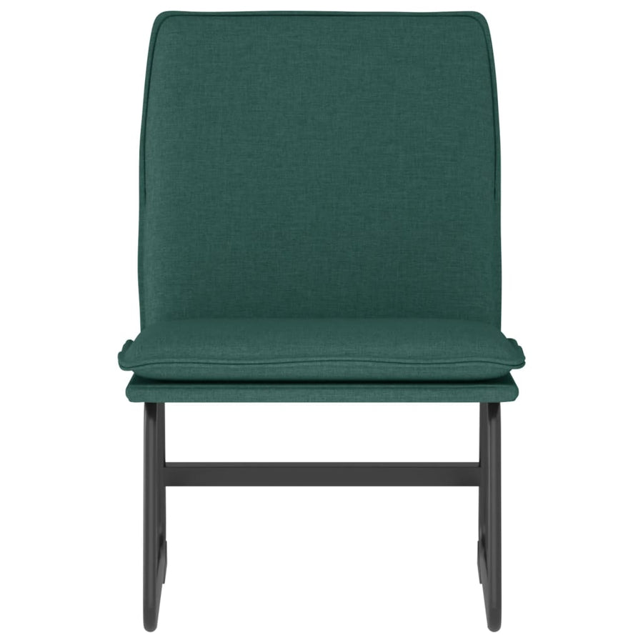 Loungestoel 52x75x76 cm stof donkergroen