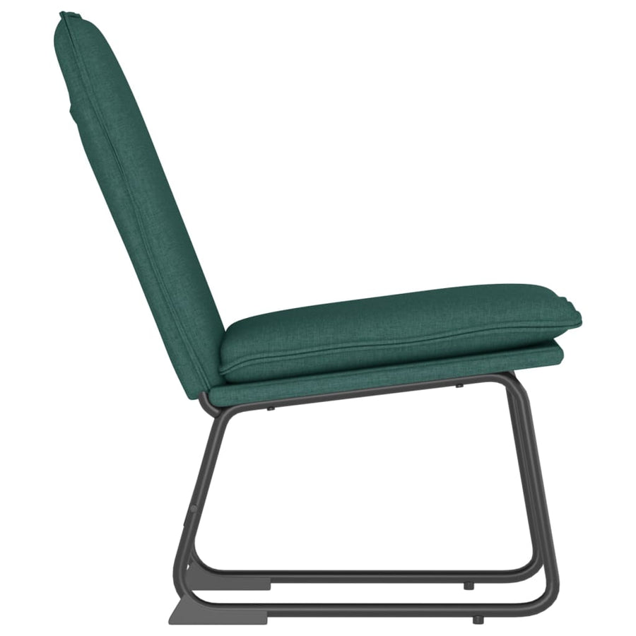 Loungestoel 52x75x76 cm stof donkergroen