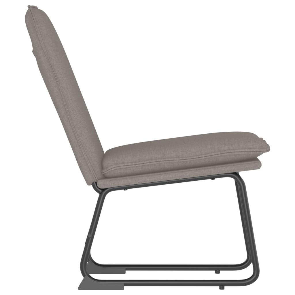 Loungestoel 52x75x76 cm stof taupe