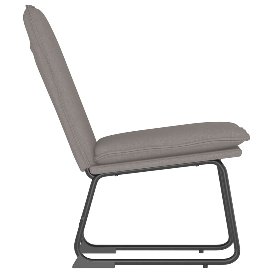 Loungestoel 52x75x76 cm stof taupe
