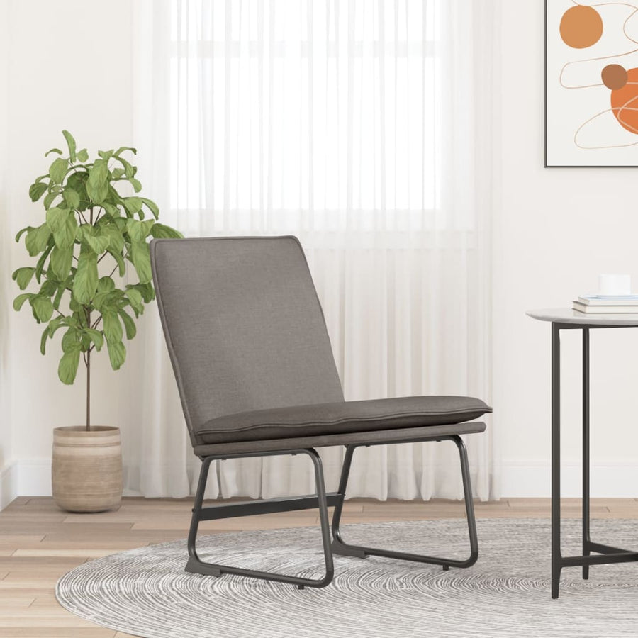 Loungestoel 52x75x76 cm stof taupe