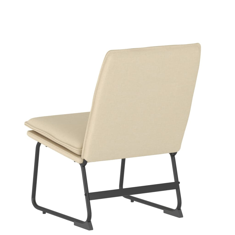 Loungestoel 52x75x76 cm stof crèmekleurig