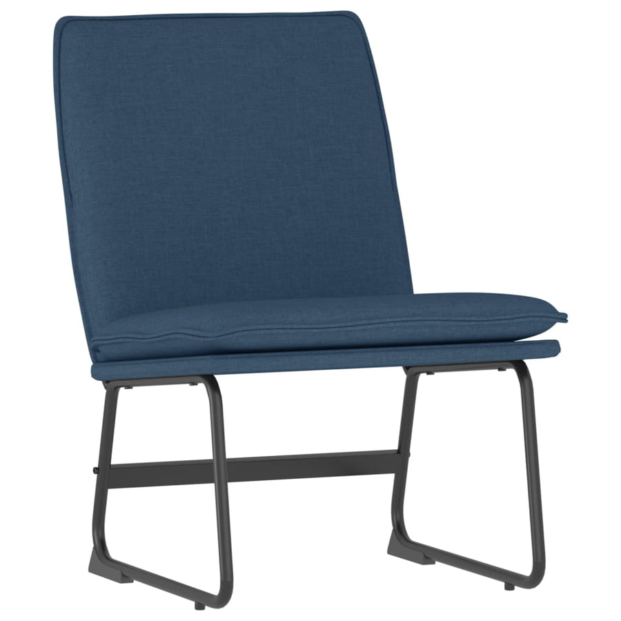 Loungestoel 52x75x76 cm stof blauw