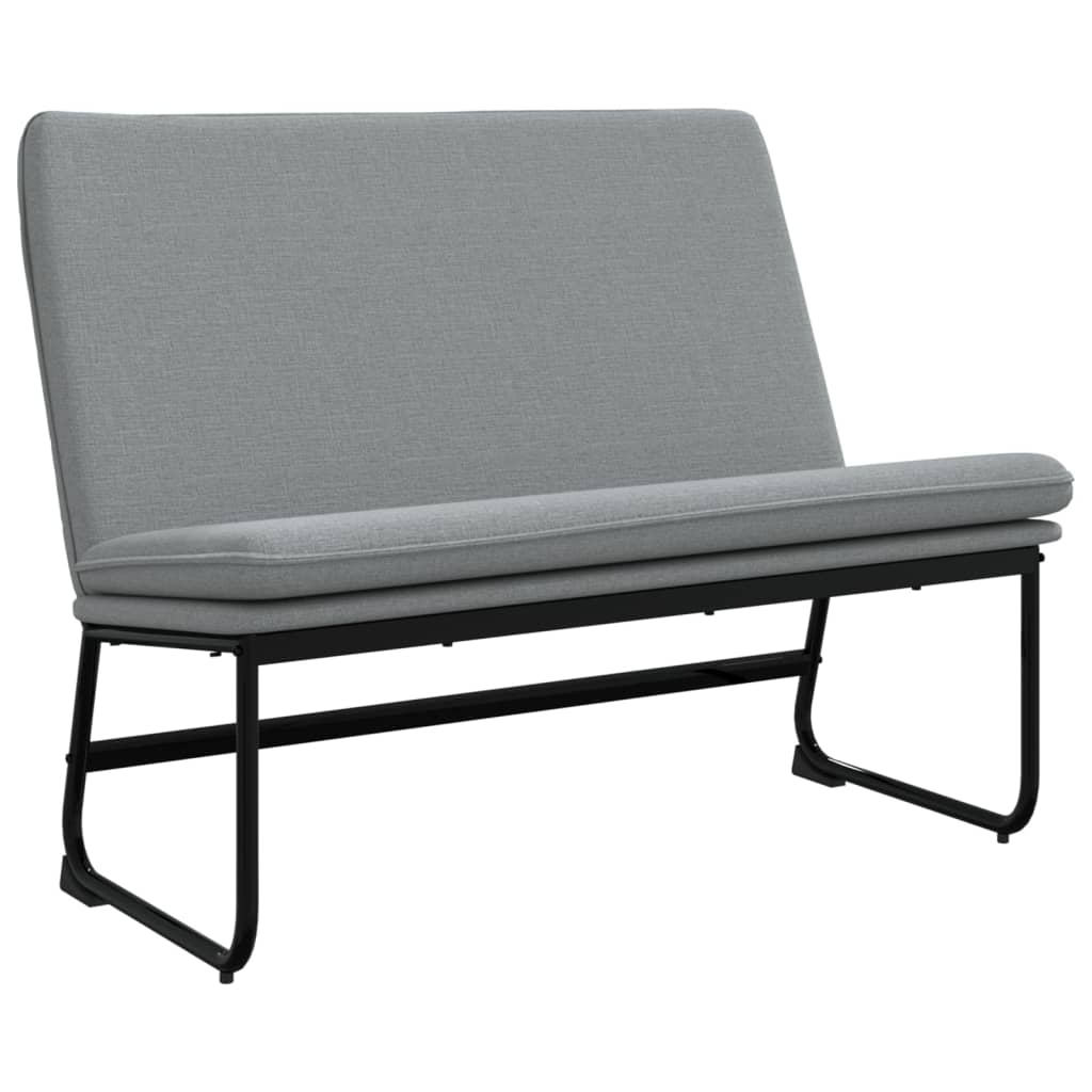 Bankje 100x75x76 cm stof lichtgrijs