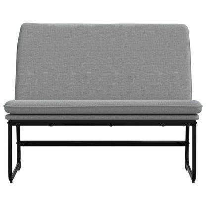 Bankje 100x75x76 cm stof lichtgrijs